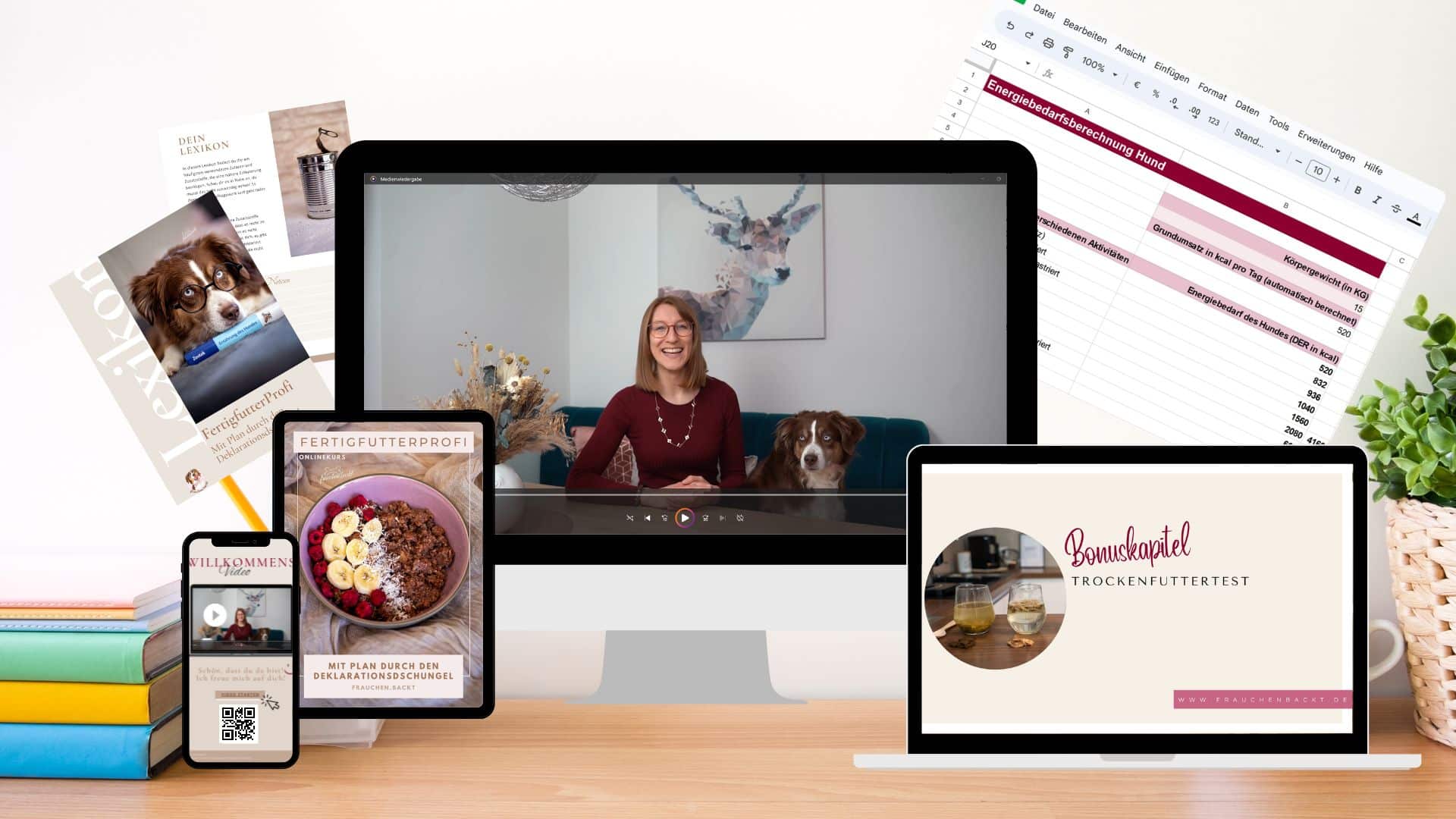 Mockup mit Kurseinblicken