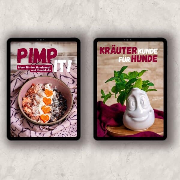 Bild von den beiden Guides Pimpt it - Ideen für Hundenapf und Hundekeks und Kräuterkunde für Hunde