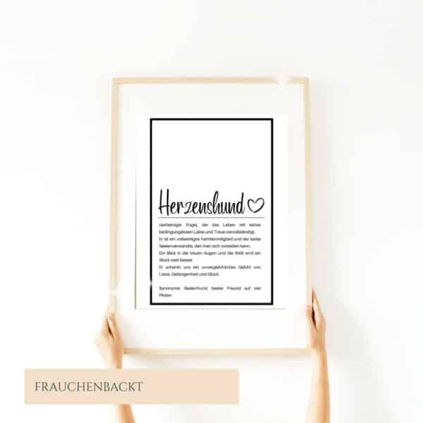 Definitionsposter Herzenshund