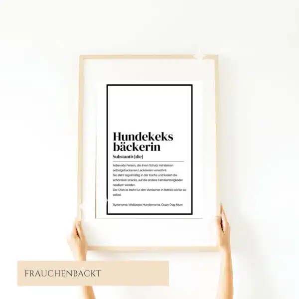 Definitionsposter Hundekeksbäckerin