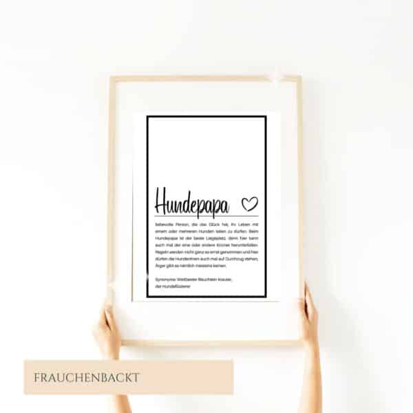 Definitionsposter Hundepapa