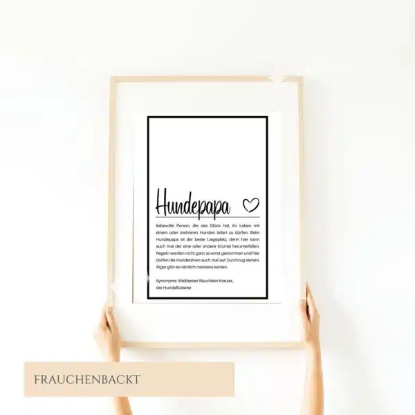 Definitionsposter Hundepapa