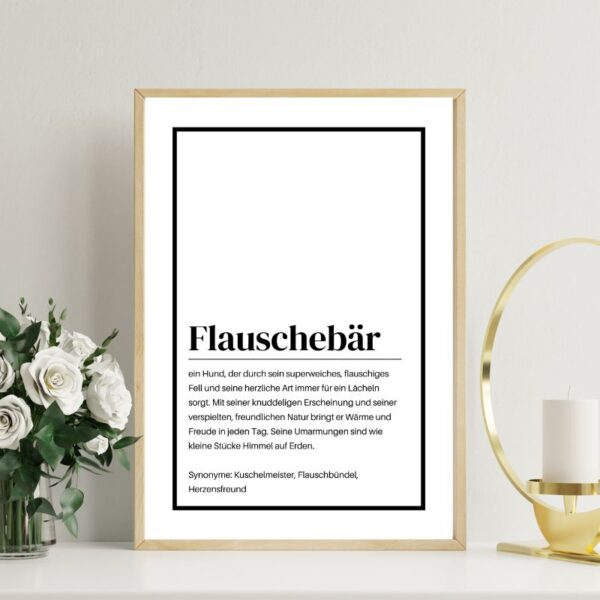 Definitionsposter Flauschebär - digital