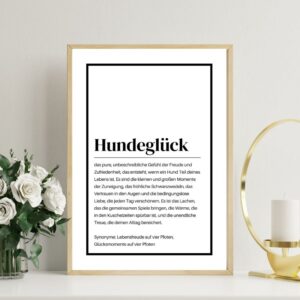 Definitionsposter Hundeglück - digital
