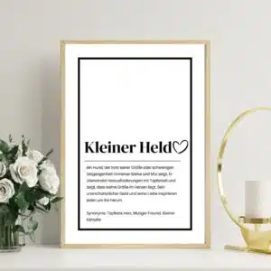 Definitionsposter Kleiner Held - digital