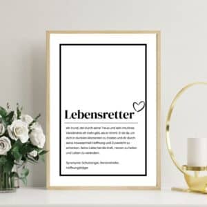 Definitionsposter Lebensretter - digital