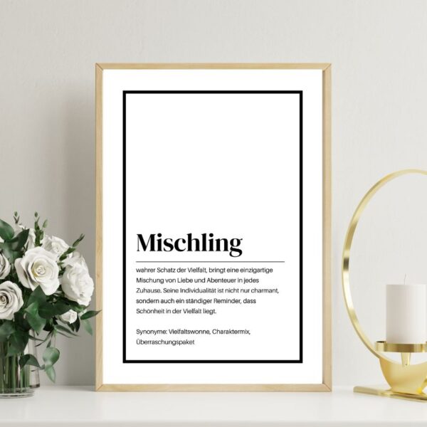 Digitales Definitionsposter Mischling