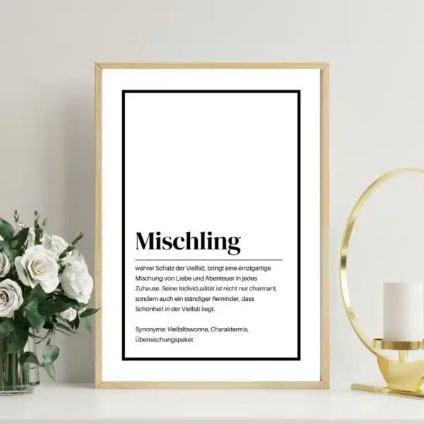 Digitales Definitionsposter Mischling
