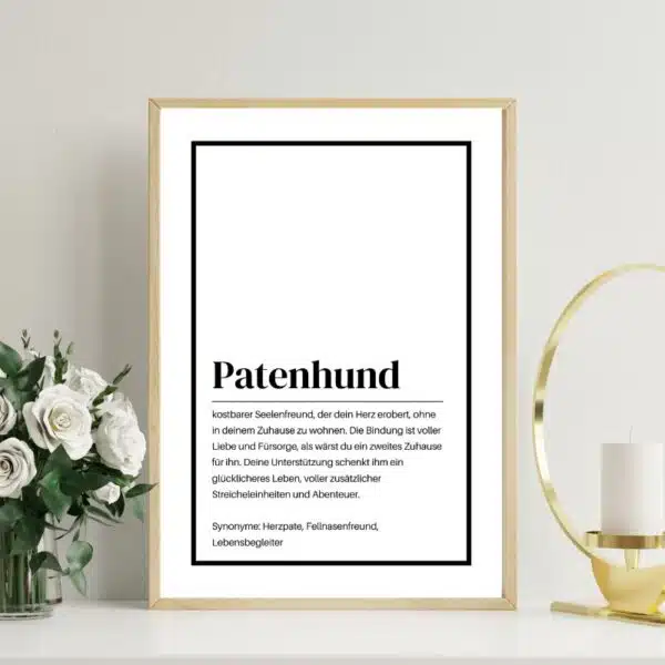 Definitionposter Patenhund - digital