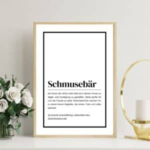 Definitionsposter Schmusebär - digital