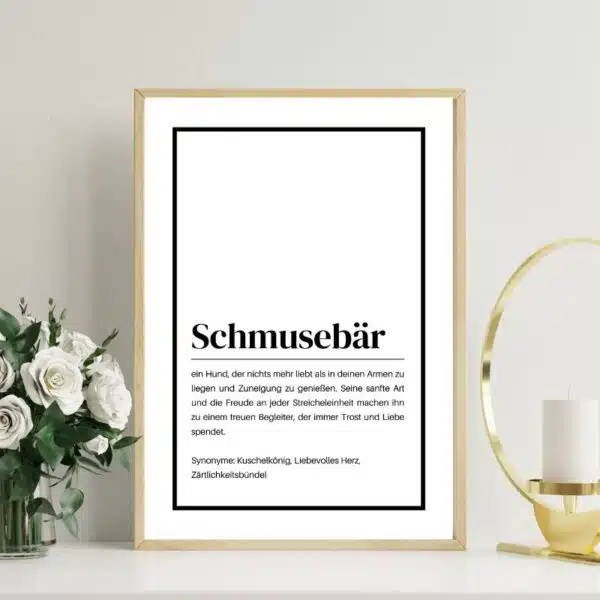Definitionsposter Schmusebär - digital
