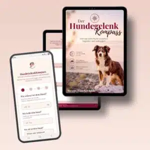 Mockup vom digitalen Guide Der HundegelenkKompass - Arthrose beim Hund verstehen, begleiten und vorbeugen